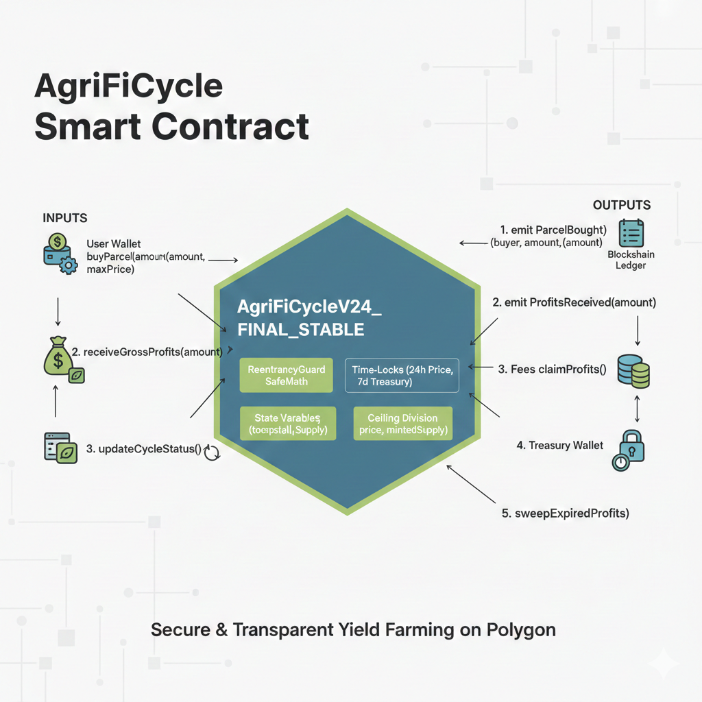 Diagramme du flux du Smart Contract Agri-Fi